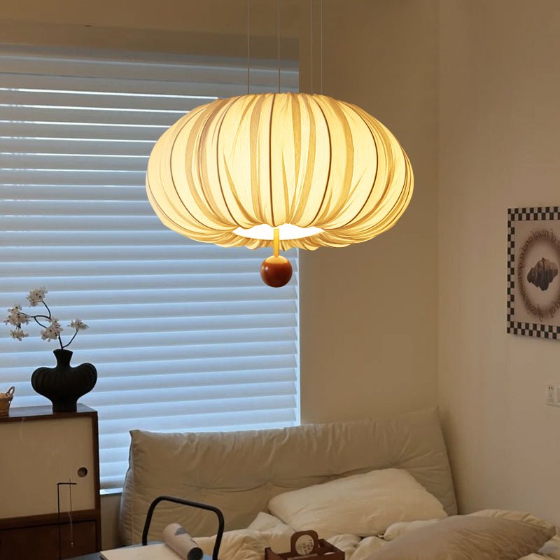 Vasilen lámpara de techo Premium nórdica con globos de madera y tejido