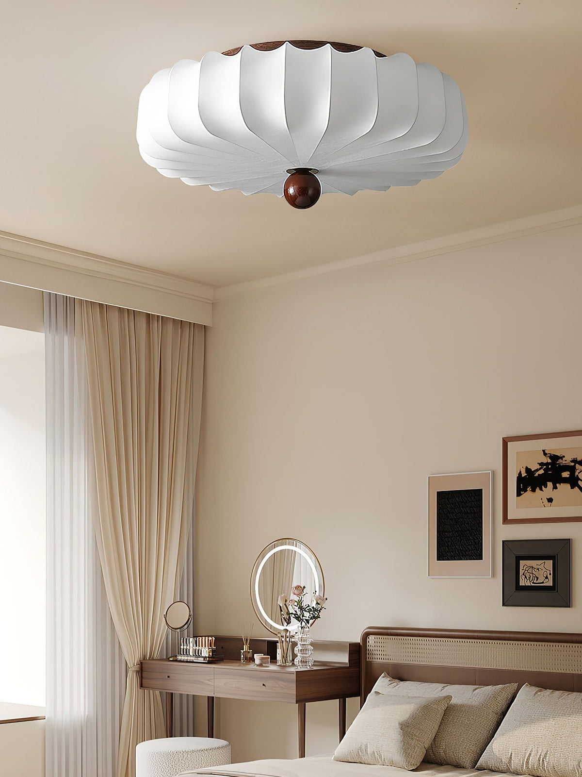 Zotala plafón pétalo de tela y madera