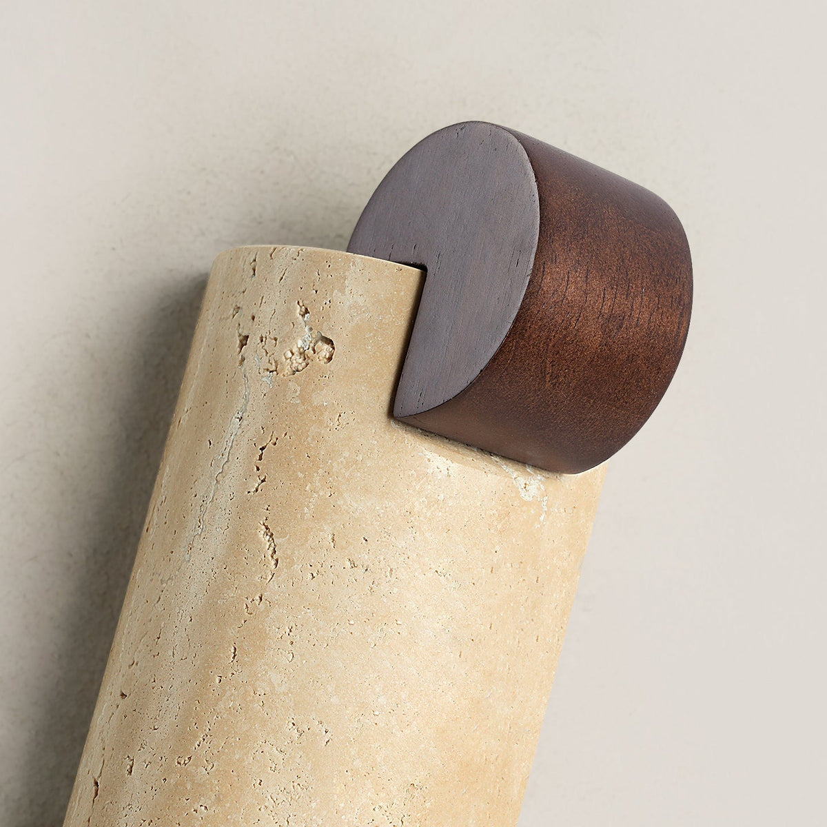 Velm aplique de pared Curve amarillo travertino