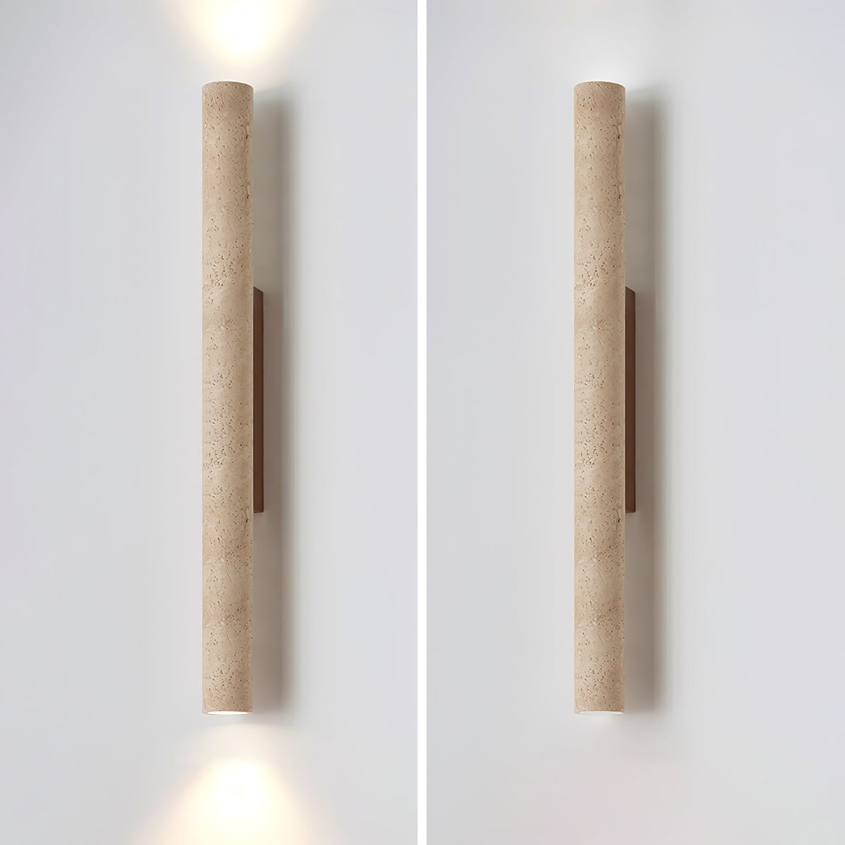 Seranise Slim Cylinder travertino aplique de pared