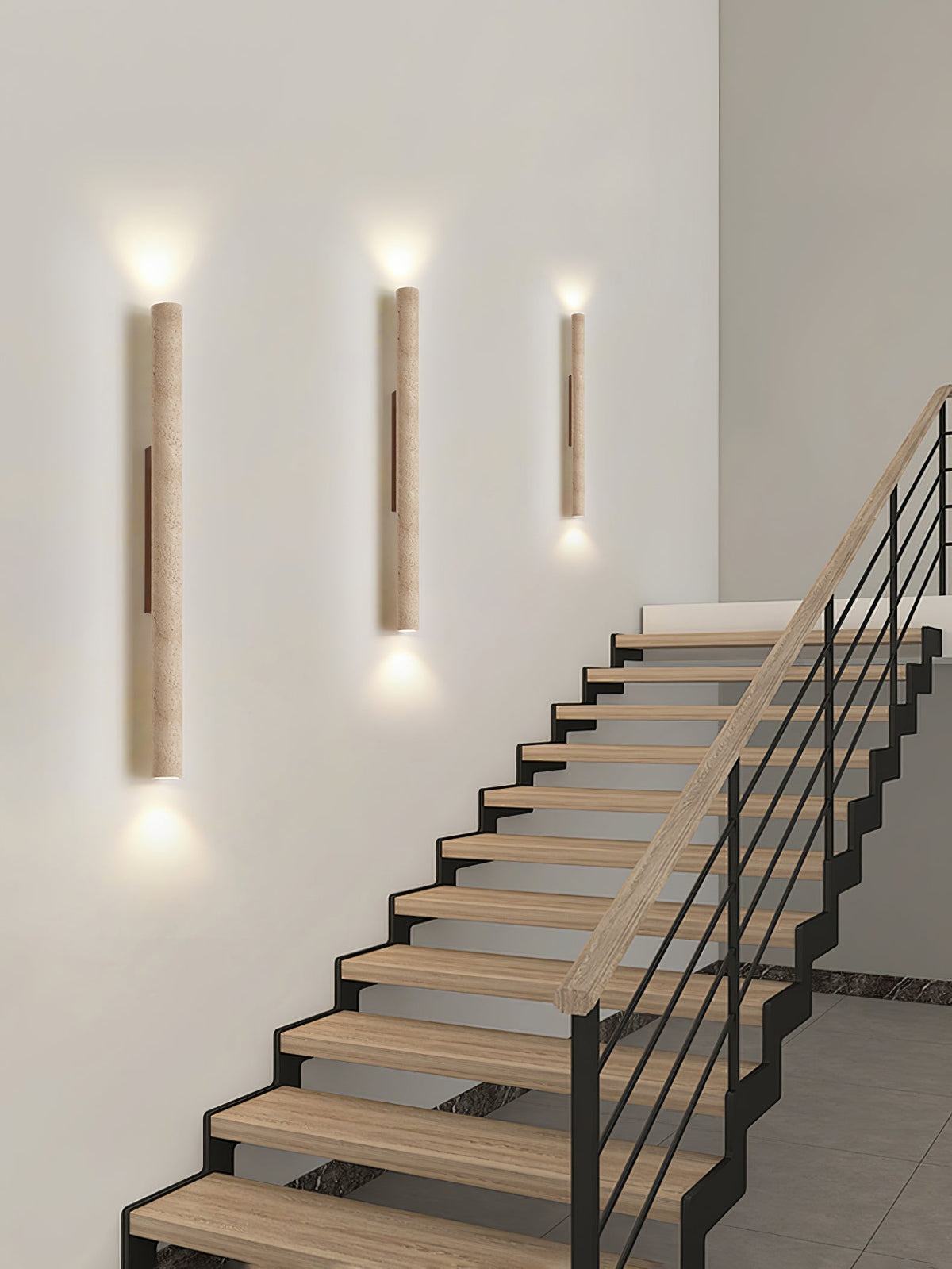 Seranise Slim Cylinder travertino aplique de pared