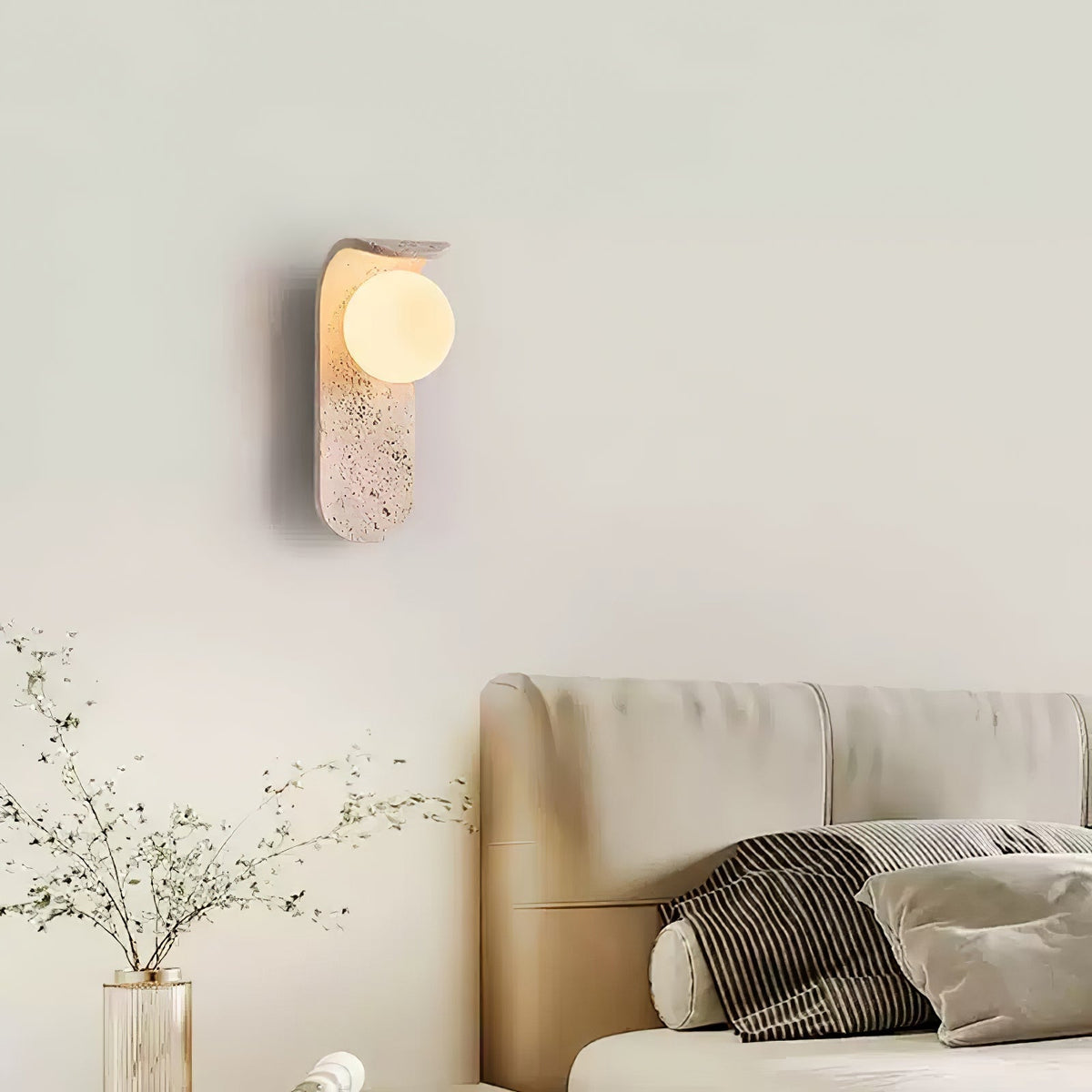 Arkoviel aplique de pared con marco de travertino