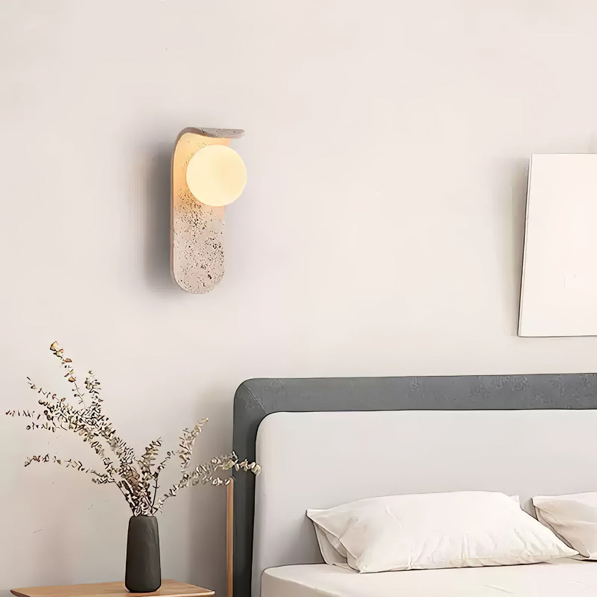 Arkoviel aplique de pared con marco de travertino