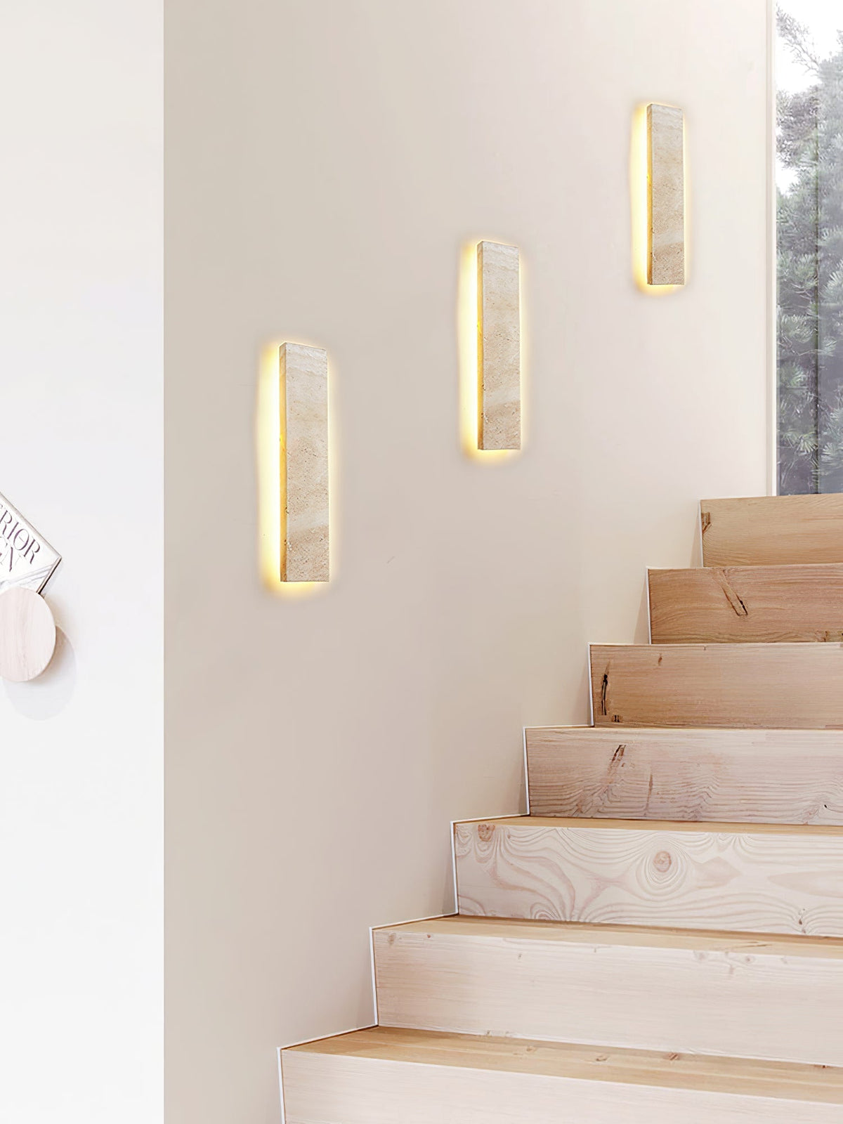 Tavoelia aplique de pared Slim Rectangle travertino lineal