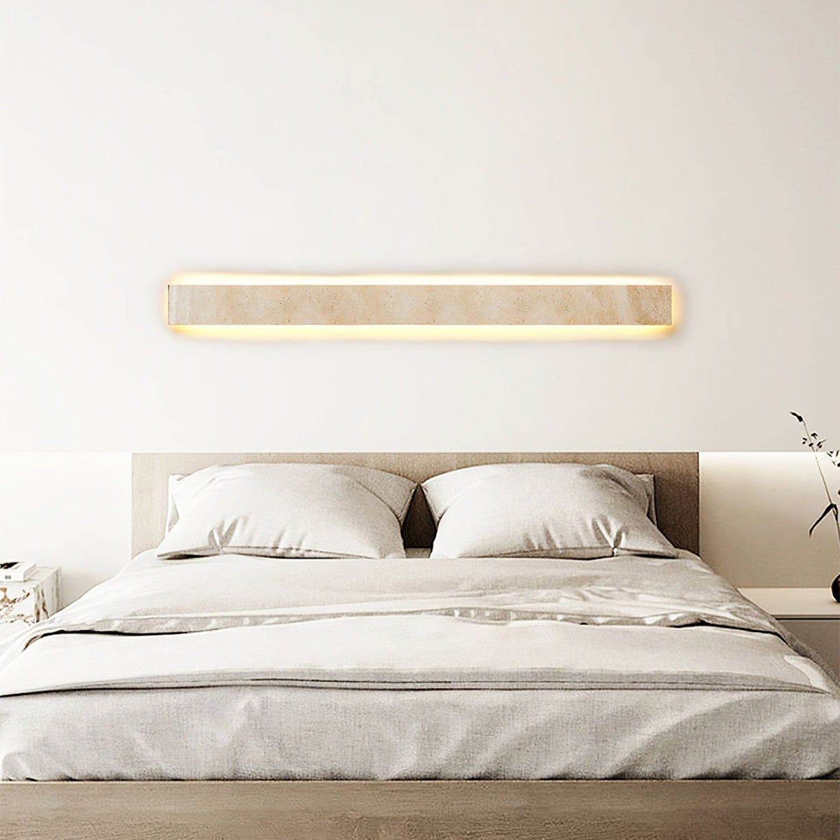 Tavoelia aplique de pared Slim Rectangle travertino lineal