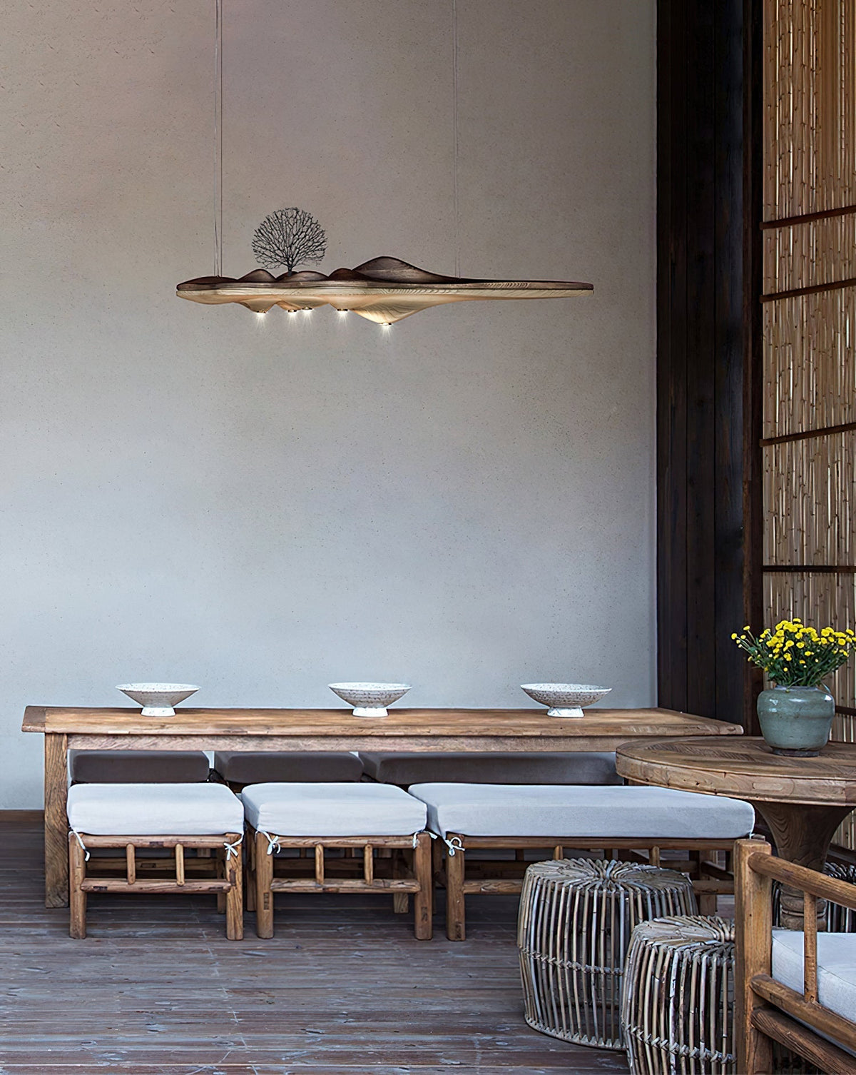 Tolven lámpara colgante Premium Elegancia de madera