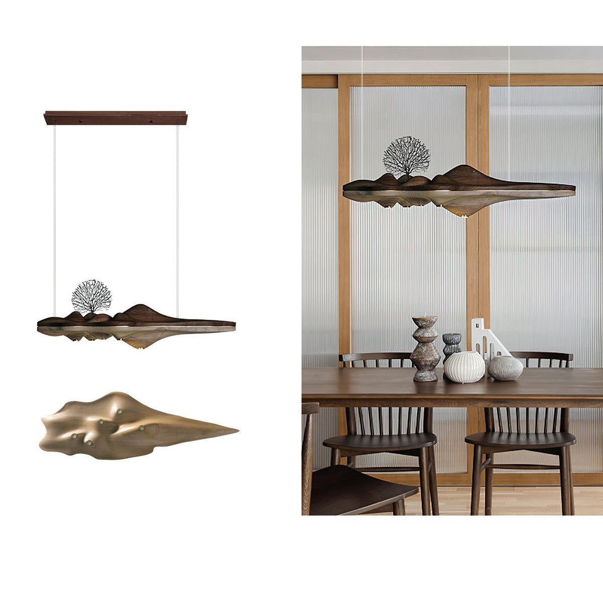 Tolven lámpara colgante Premium Elegancia de madera