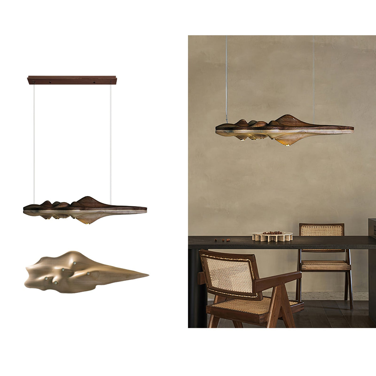 Tolven lámpara colgante Premium Elegancia de madera