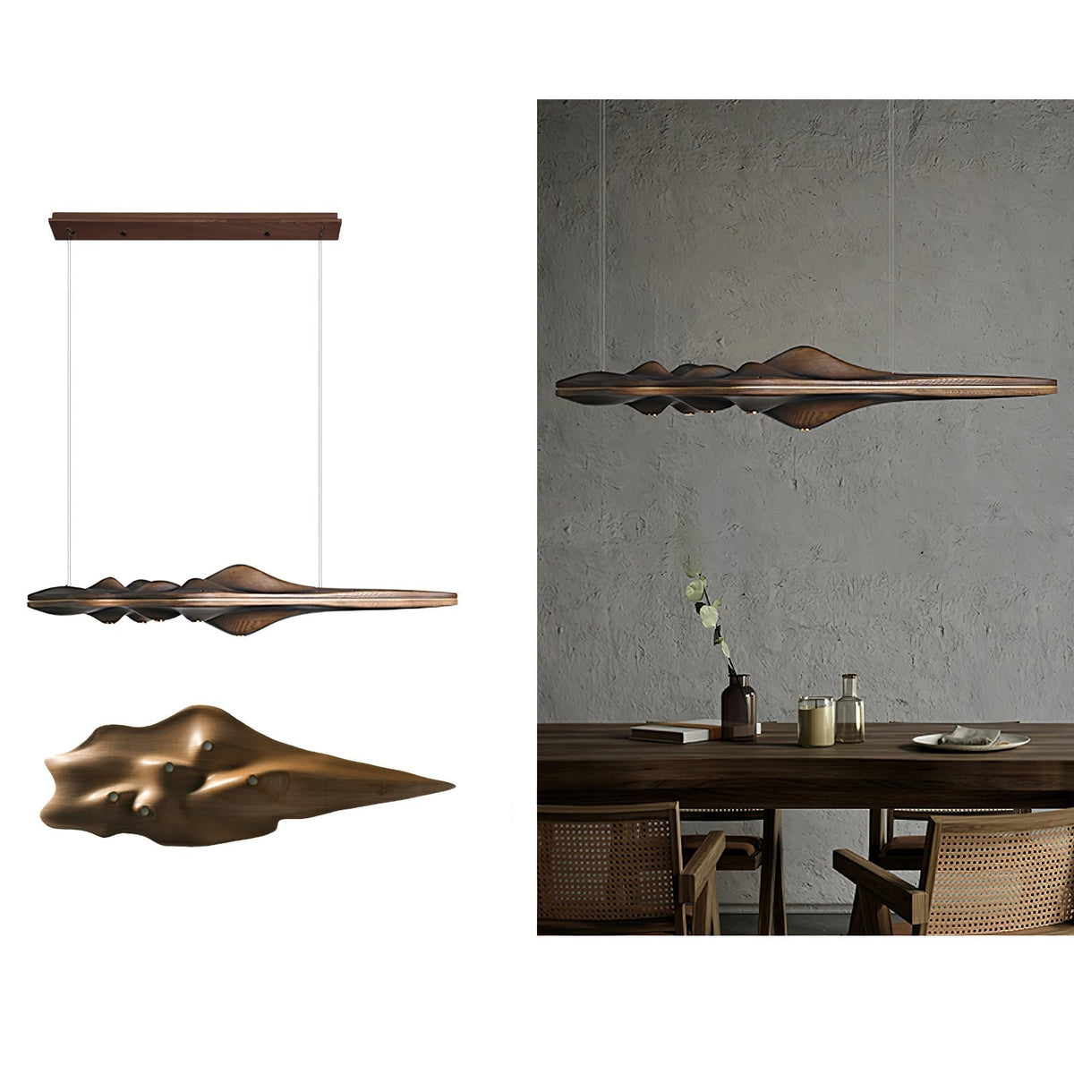 Tolven lámpara colgante Premium Elegancia de madera