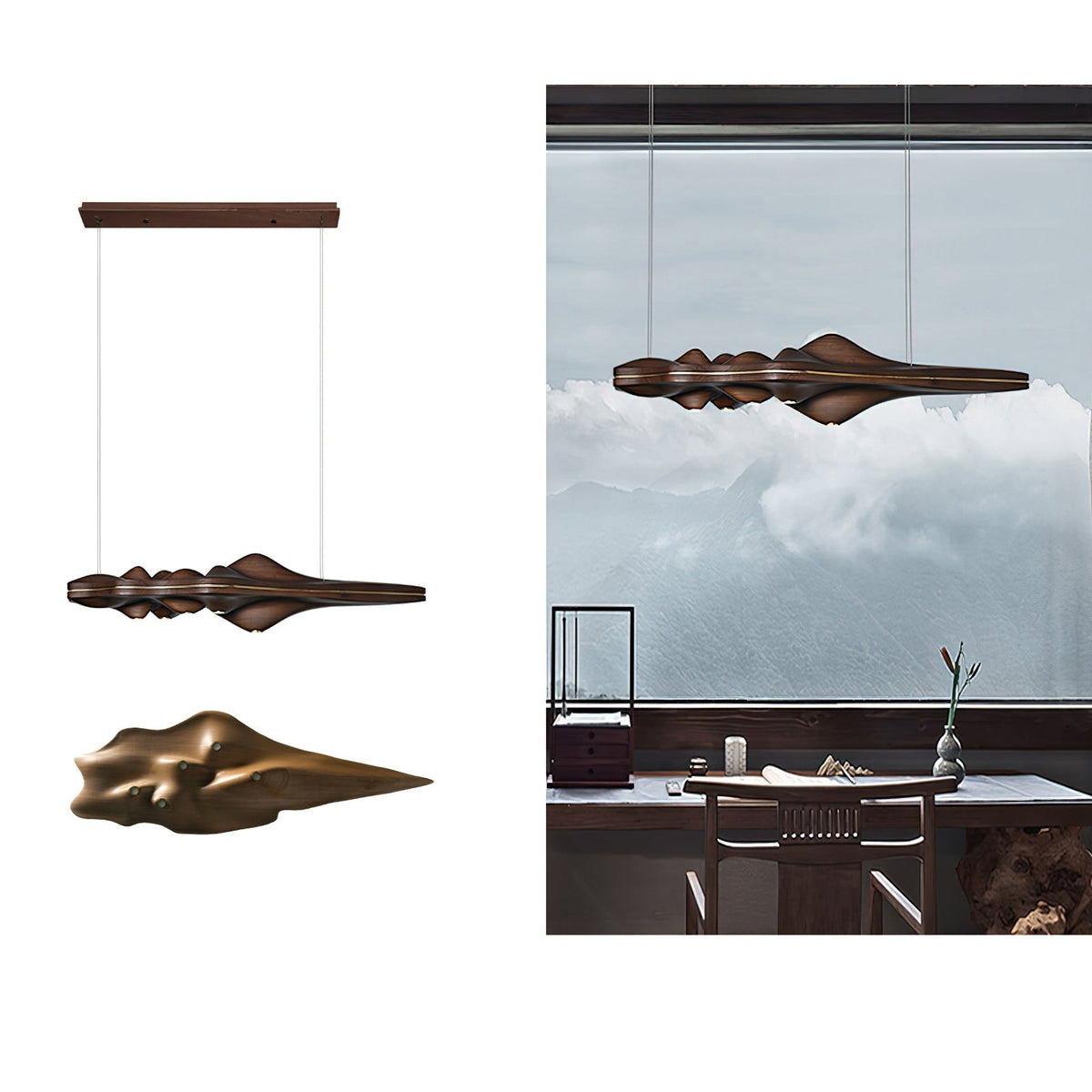 Tolven lámpara colgante Premium Elegancia de madera