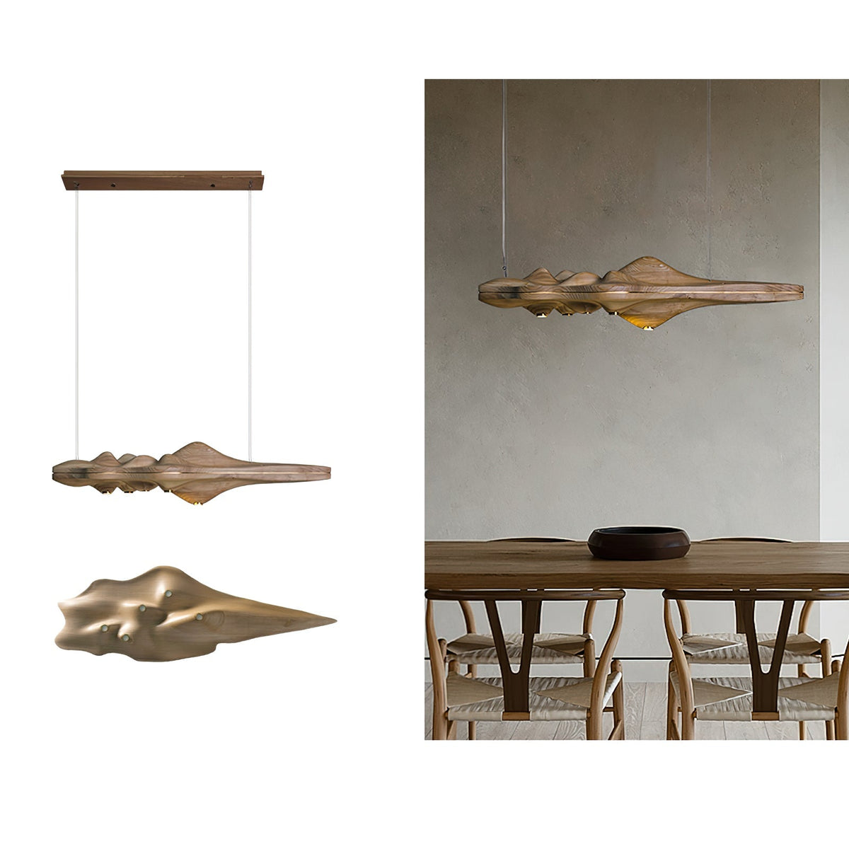 Tolven lámpara colgante Premium Elegancia de madera
