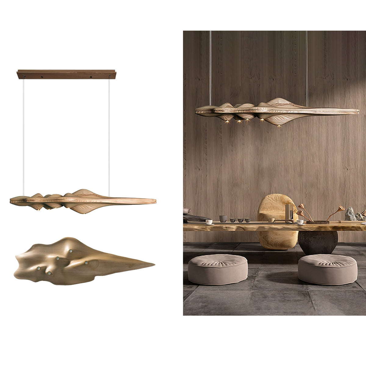 Tolven lámpara colgante Premium Elegancia de madera