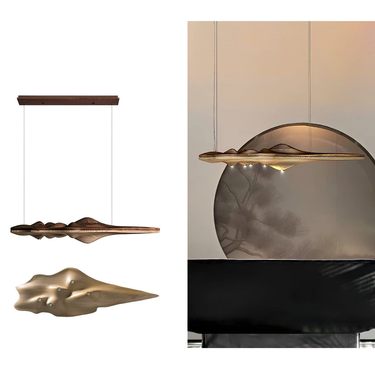 Tolven lámpara colgante Premium Elegancia de madera
