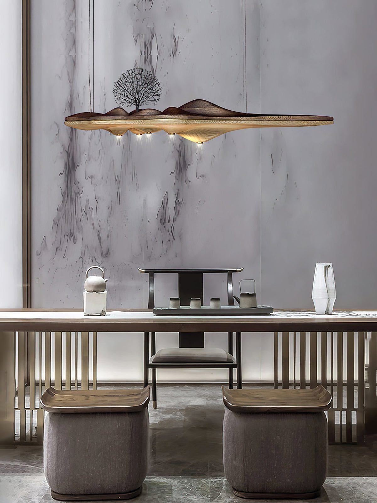 Tolven lámpara colgante Premium Elegancia de madera