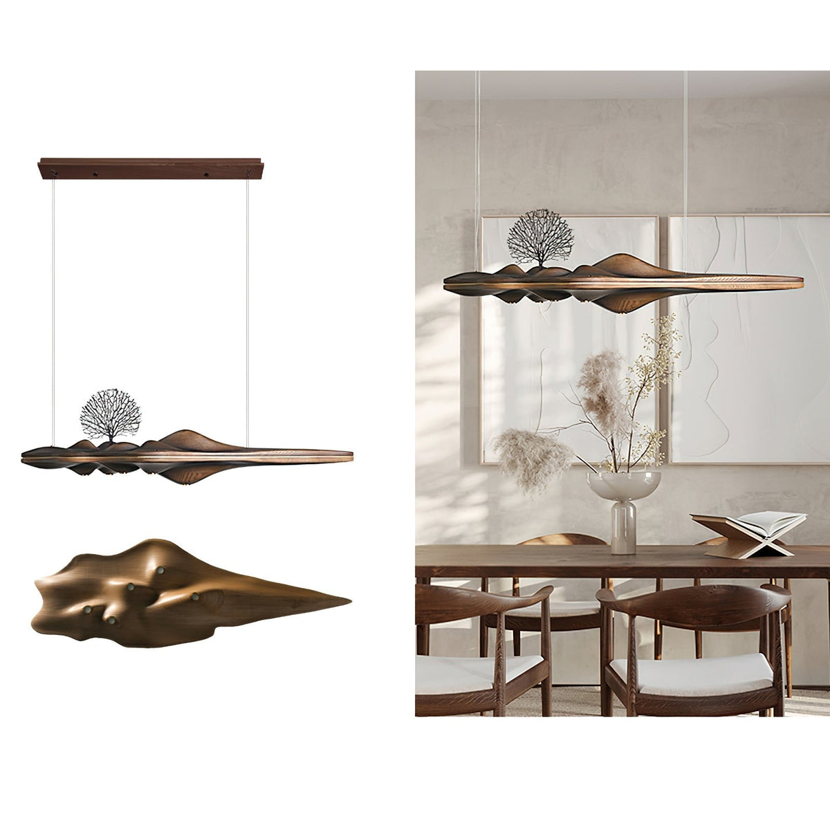 Tolven lámpara colgante Premium Elegancia de madera