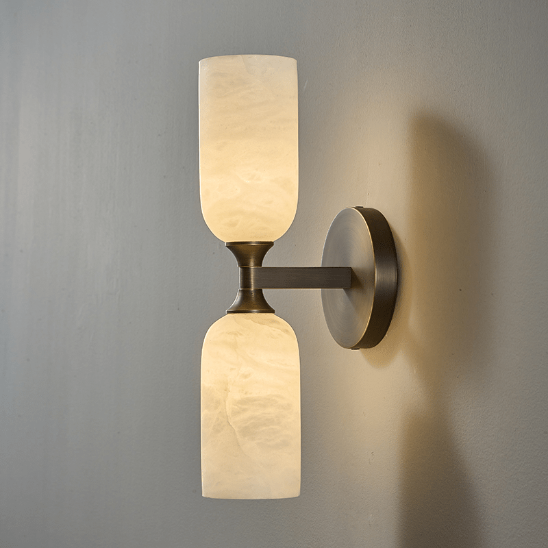 Sabriel Solmira alabastro aplique de pared doble