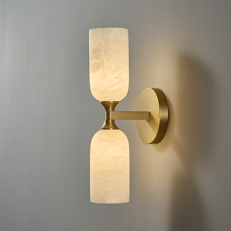 Sabriel Solmira alabastro aplique de pared doble