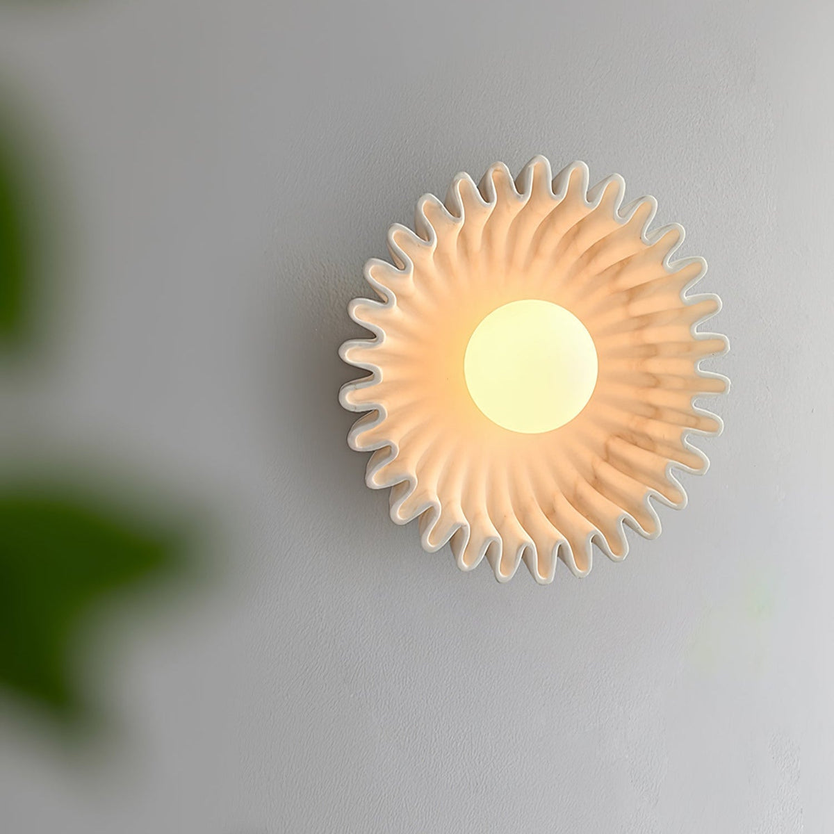 Sunray aplique de pared de vidrio rústico
