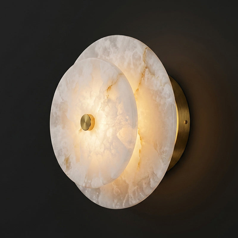 Ravelford Aplique de pared con disco de alabastro