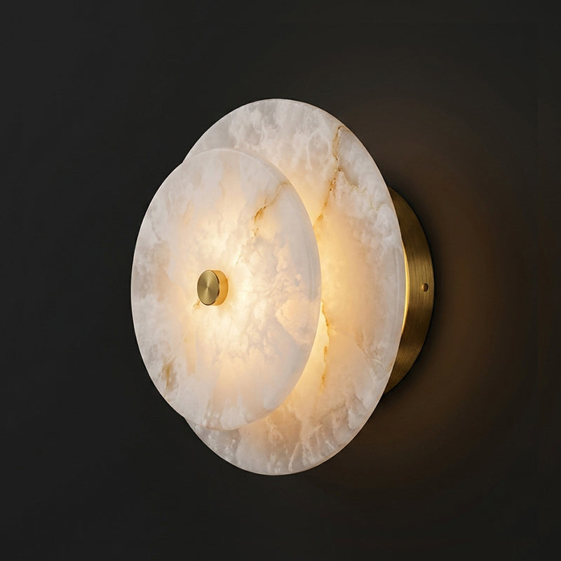 Ravelford Aplique de pared con disco de alabastro