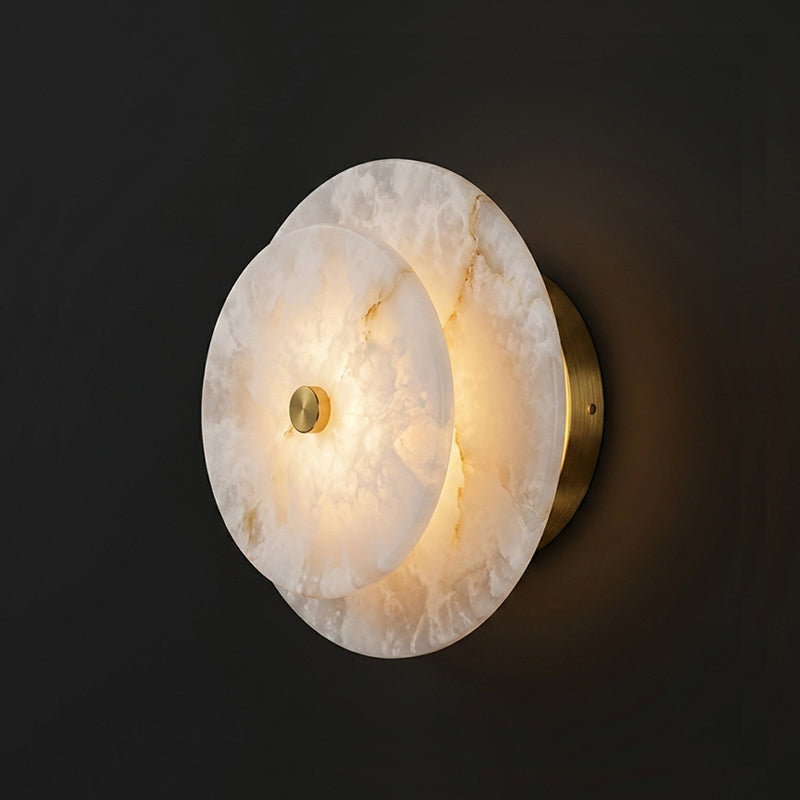 Ravelford Aplique de pared con disco de alabastro