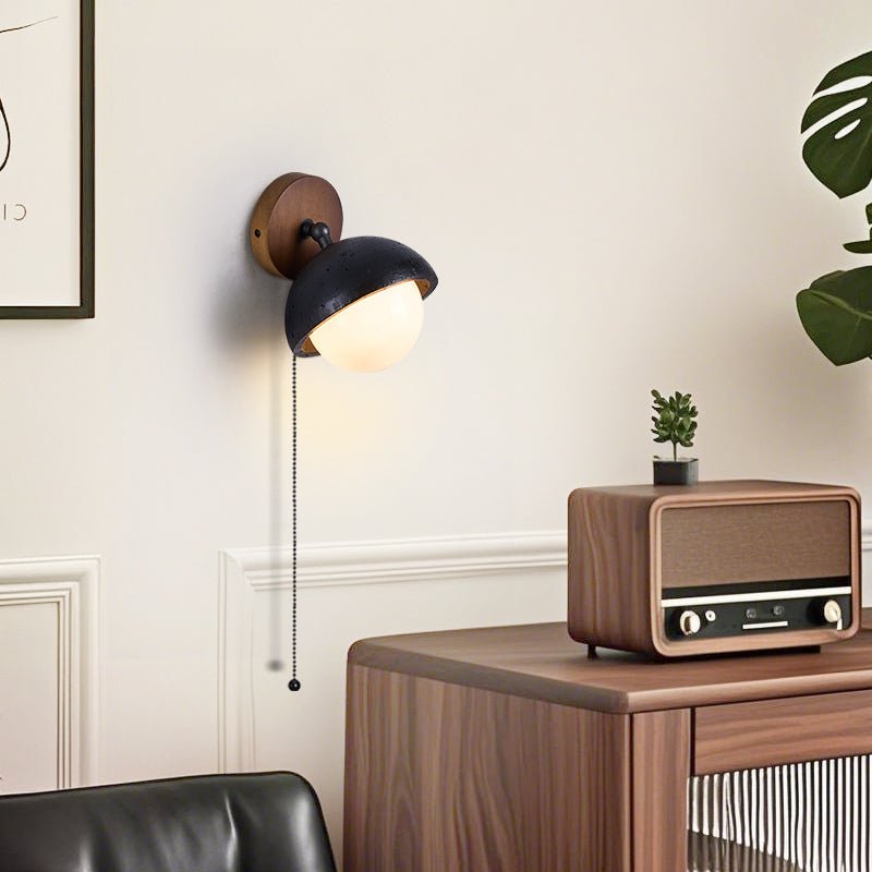 Serenaria aplique de pared Globo negro travertino