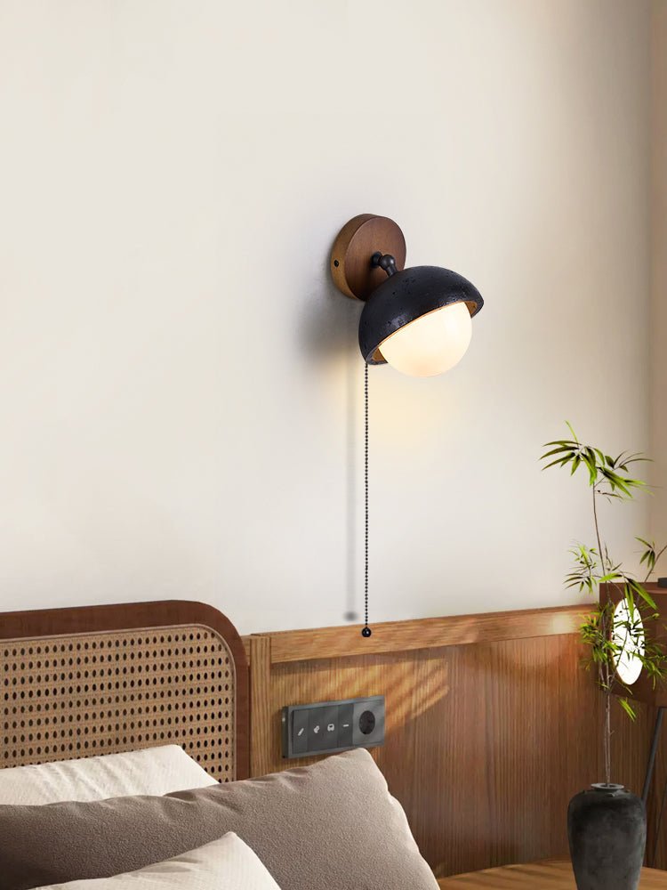Serenaria aplique de pared Globo negro travertino
