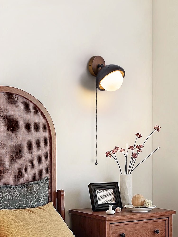 Serenaria aplique de pared Globo negro travertino