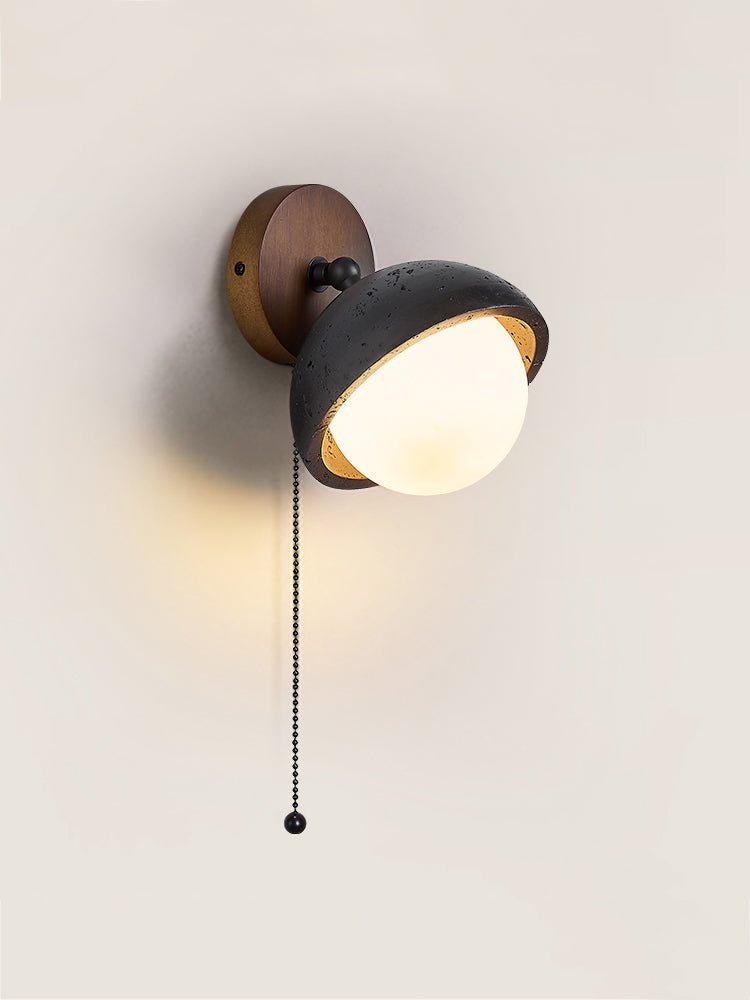 Serenaria aplique de pared Globo negro travertino
