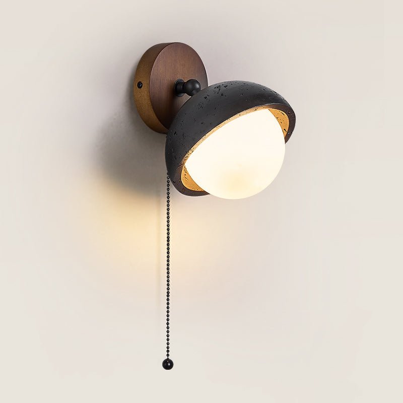 Serenaria aplique de pared Globo negro travertino