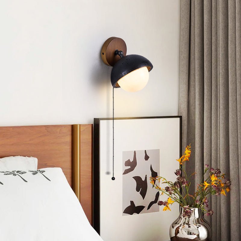 Serenaria aplique de pared Globo negro travertino