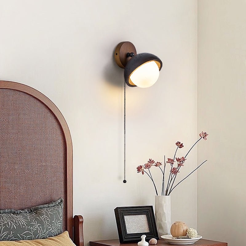 Serenaria aplique de pared Globo negro travertino