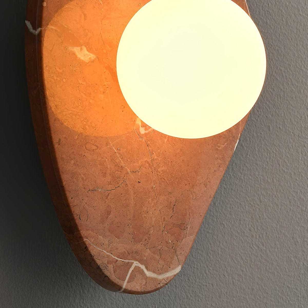 Pebble aplique de pared en mármol rústico