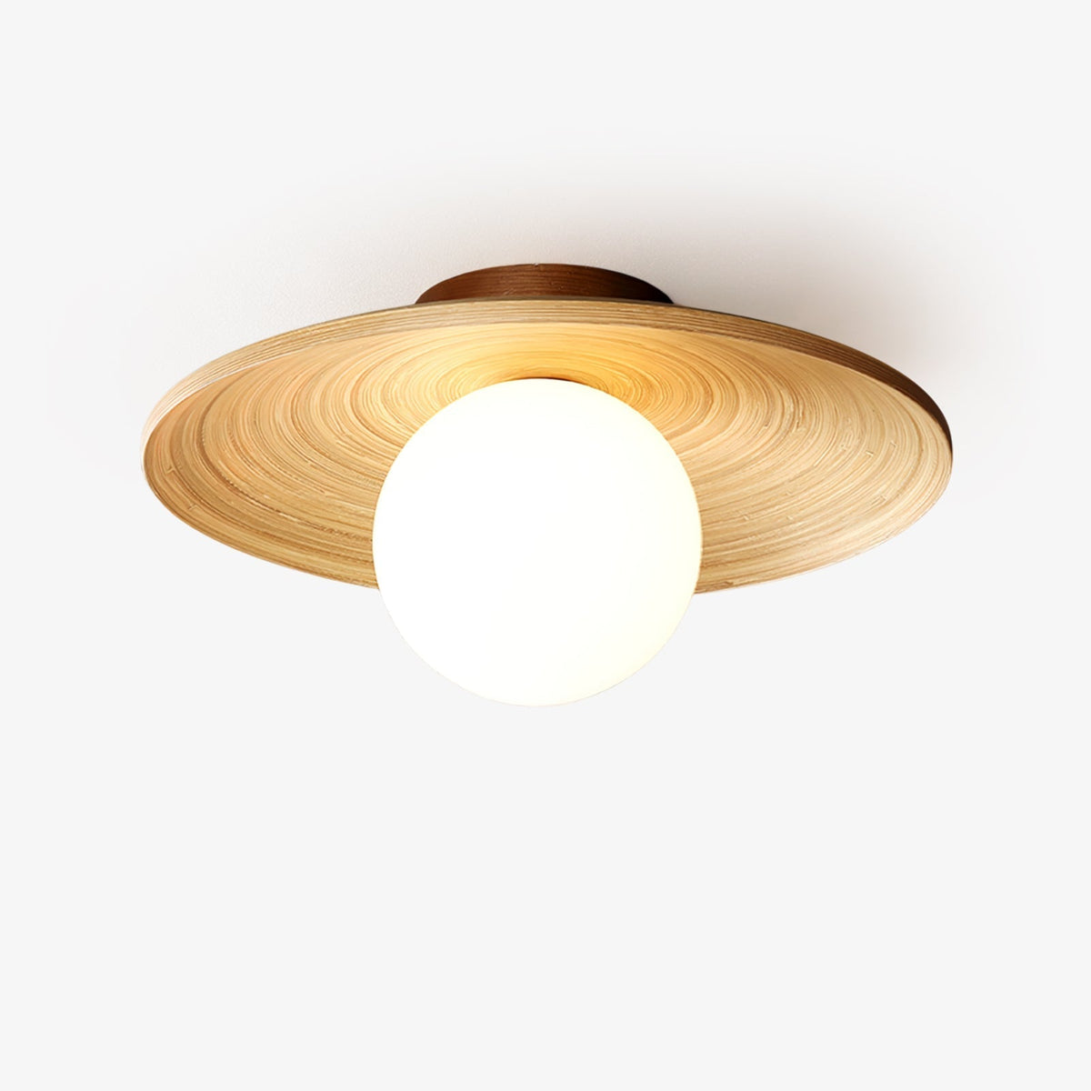 Ivoris lámpara de techo Soluna madera Orbital