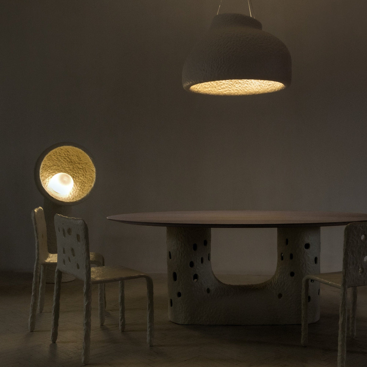 Arliris lámpara de mesa de hormigón