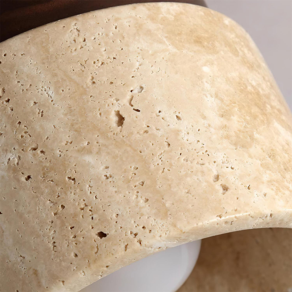 Lysaen Stone travertino lámpara de techo