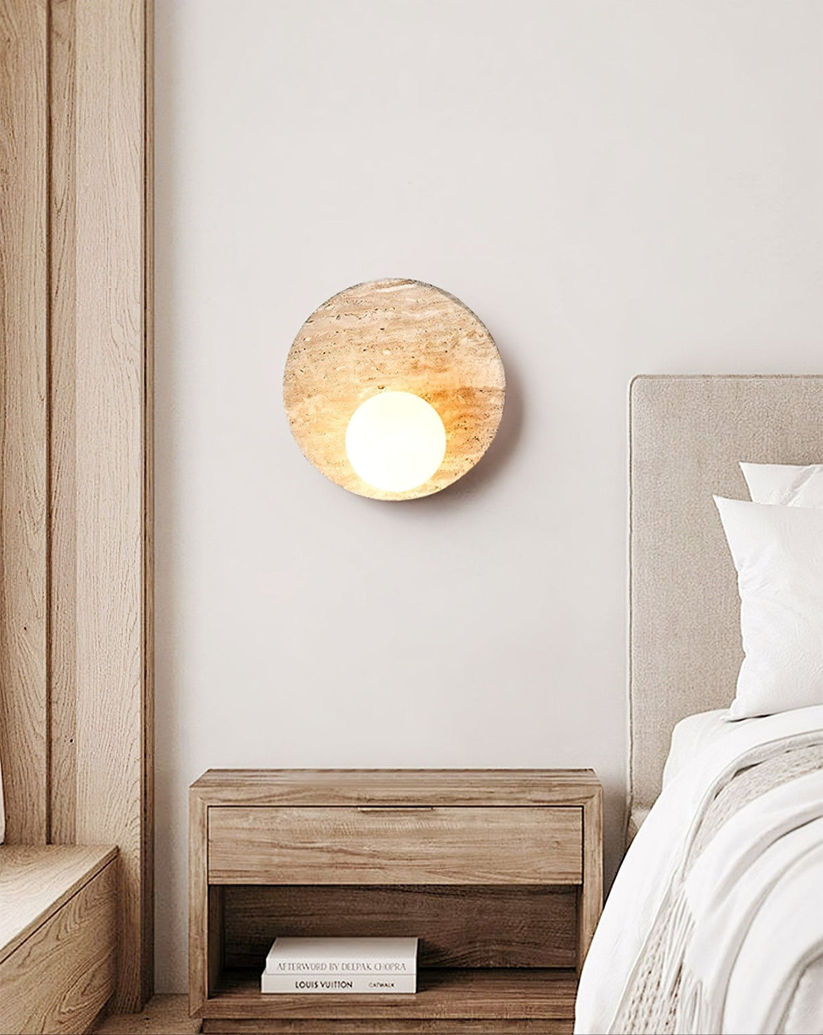 Kivros aplique de pared travertino