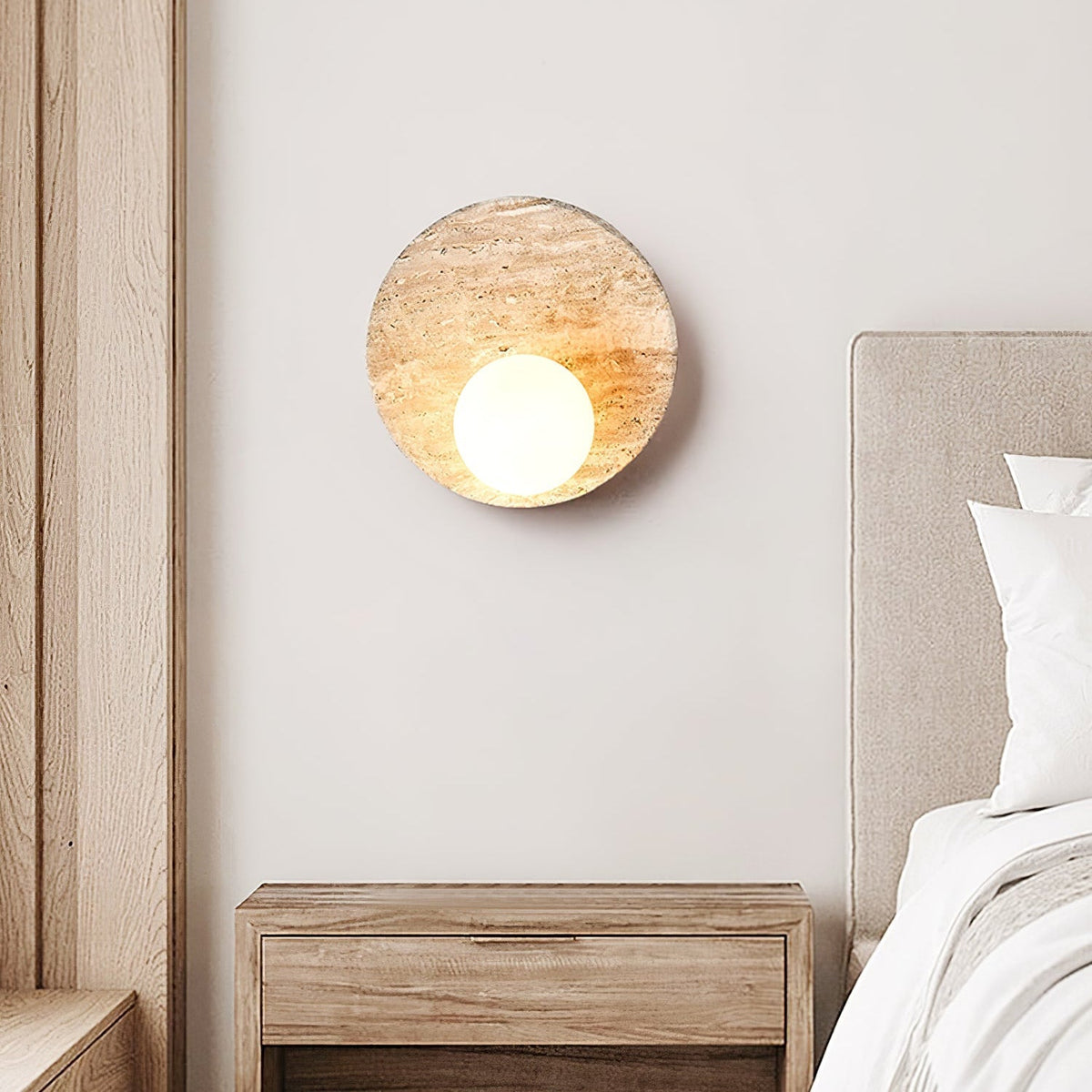 Kivros aplique de pared travertino