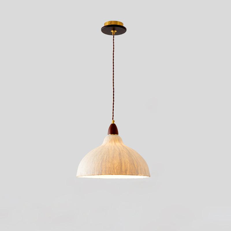 Locan lámpara colgante de papel y madera