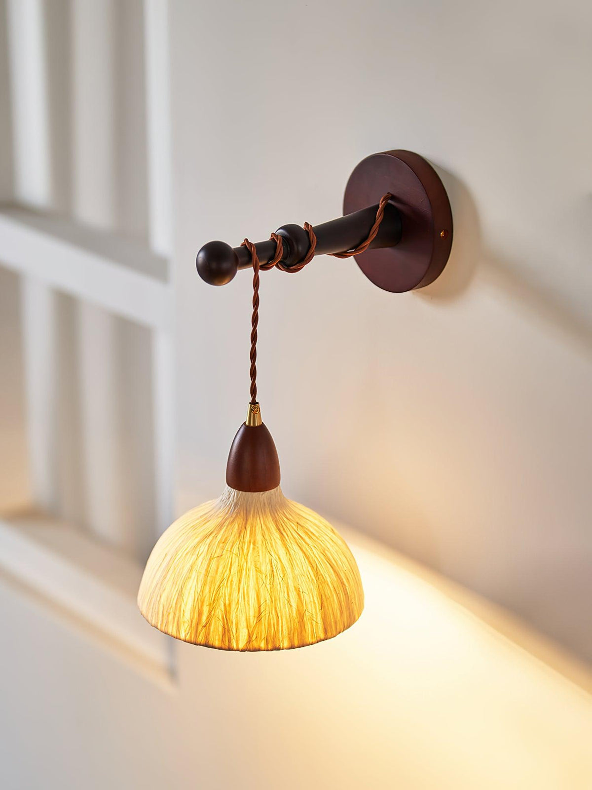 Vitheos aplique de pared elegancia Natural de madera de nogal