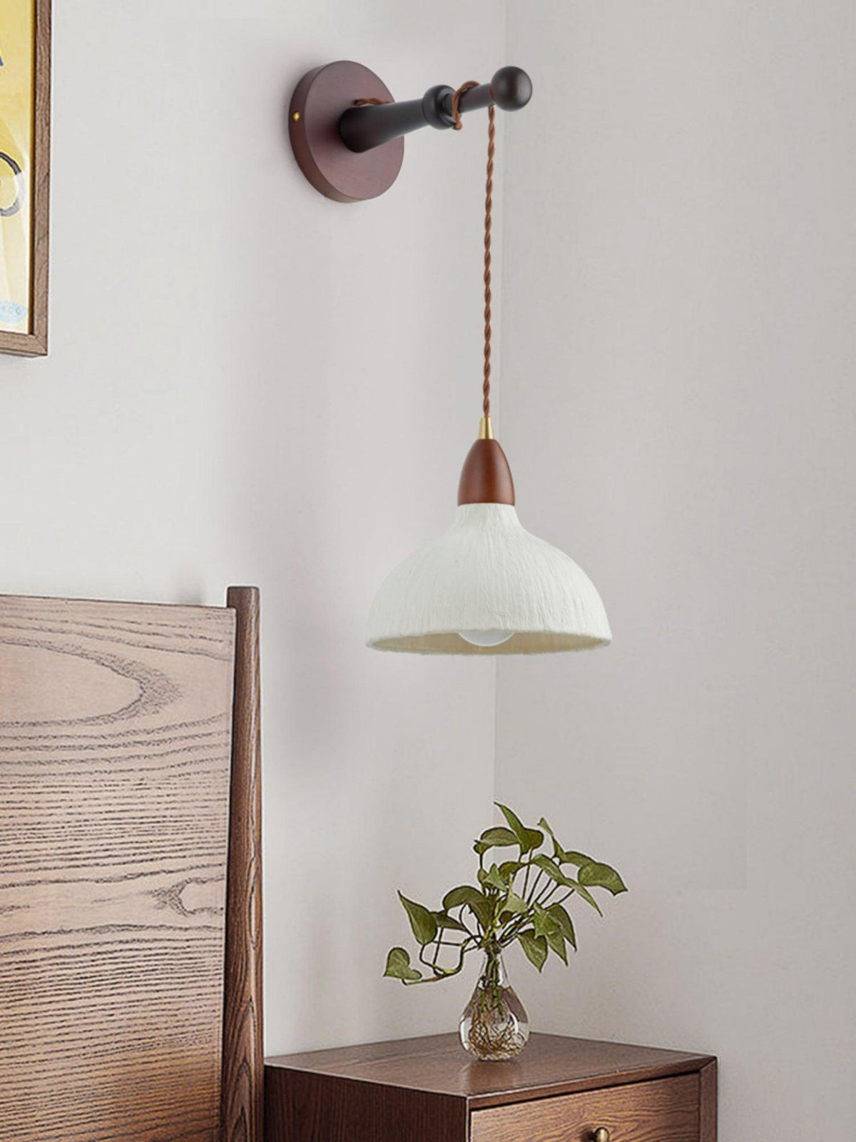 Vitheos aplique de pared elegancia Natural de madera de nogal