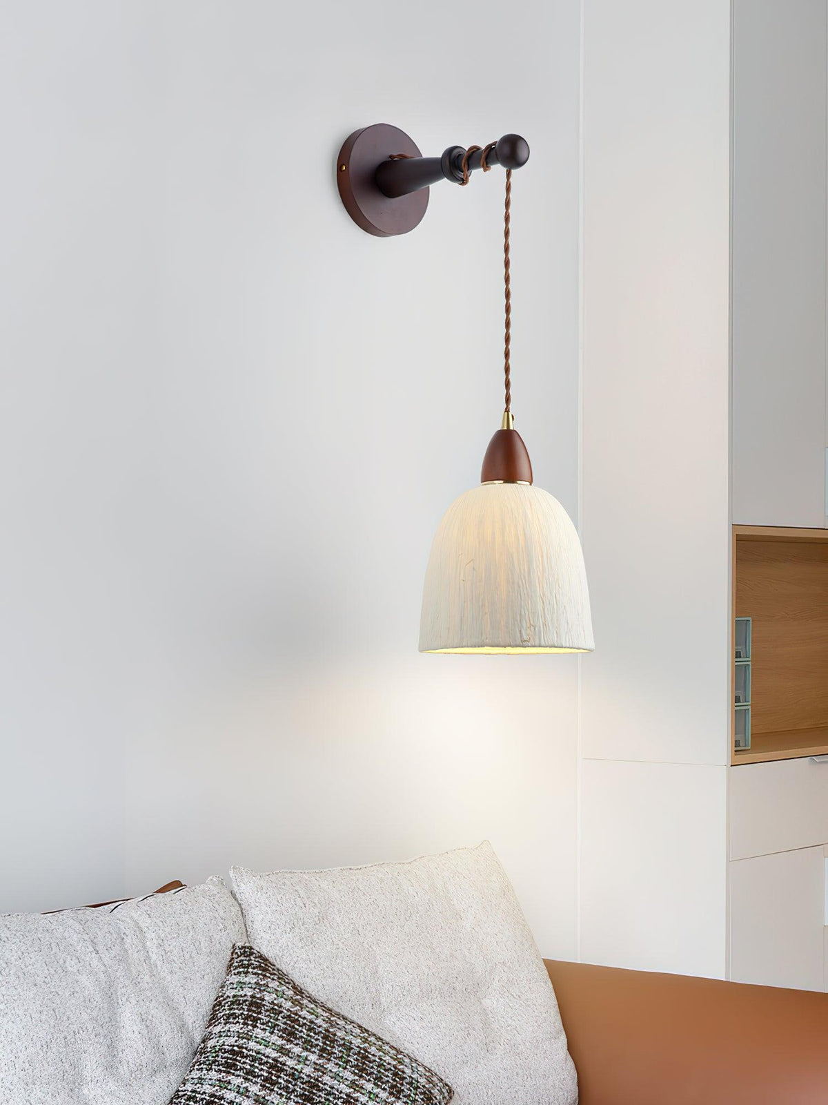 Vitheos aplique de pared elegancia Natural de madera de nogal