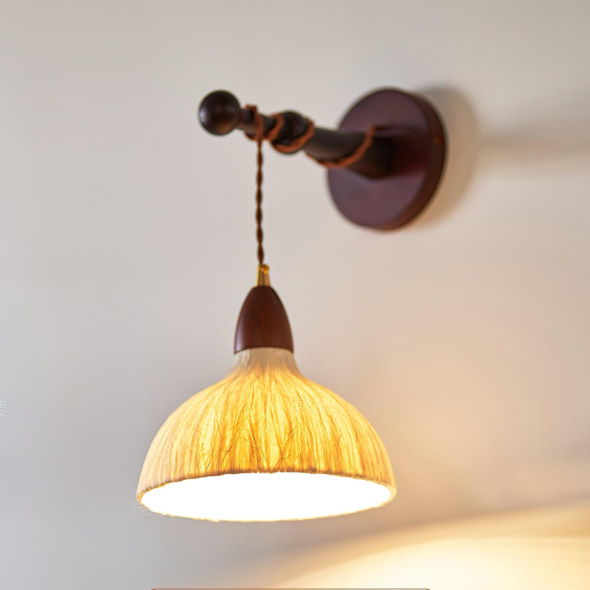 Vitheos aplique de pared elegancia Natural de madera de nogal