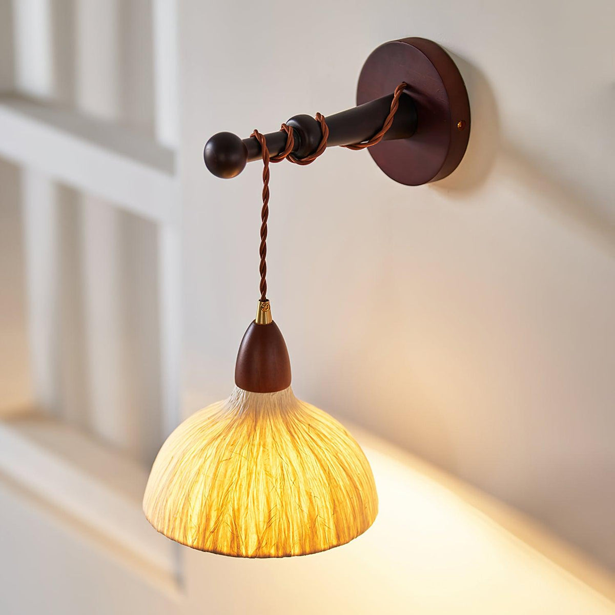 Vitheos aplique de pared elegancia Natural de madera de nogal