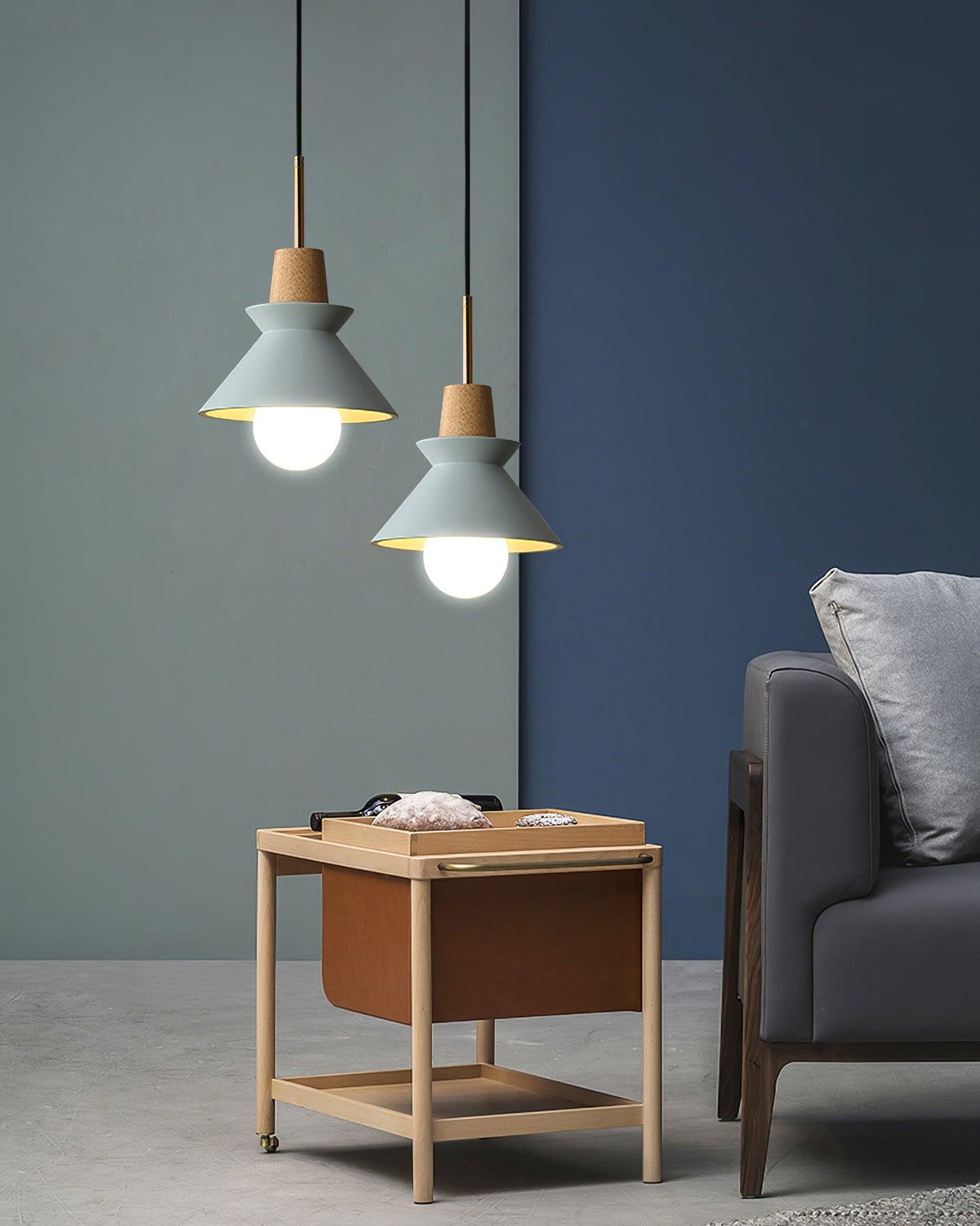 Revelo lámpara colgante de madera minimalista nórdica