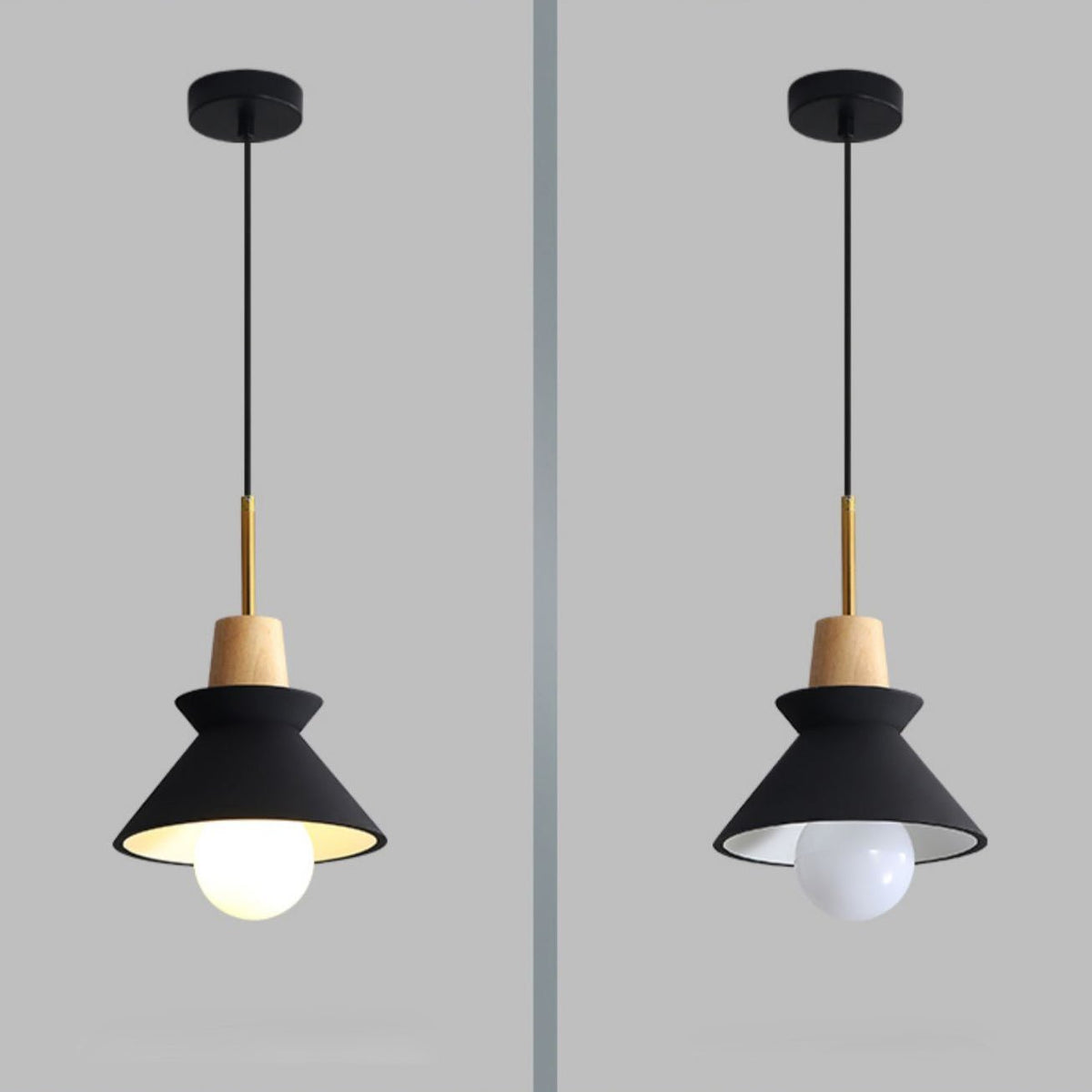 Revelo lámpara colgante de madera minimalista nórdica