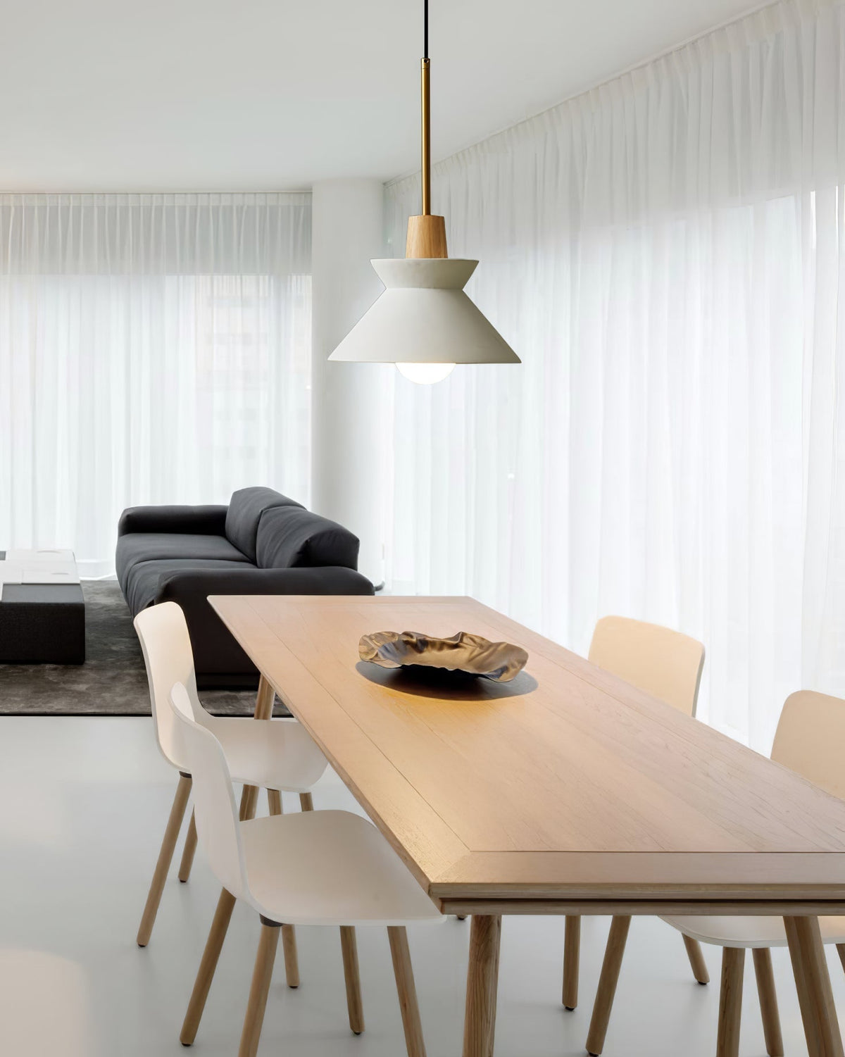 Revelo lámpara colgante de madera minimalista nórdica