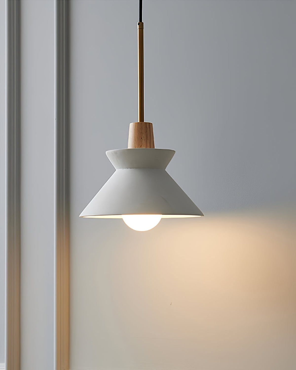 Revelo lámpara colgante de madera minimalista nórdica