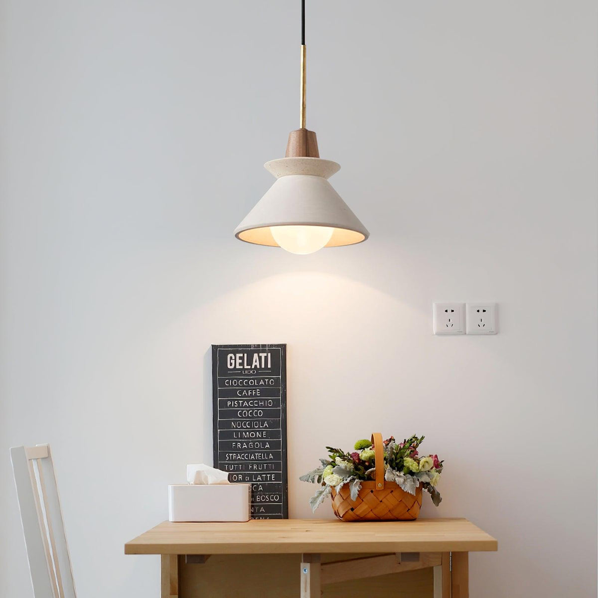 Revelo lámpara colgante de madera minimalista nórdica
