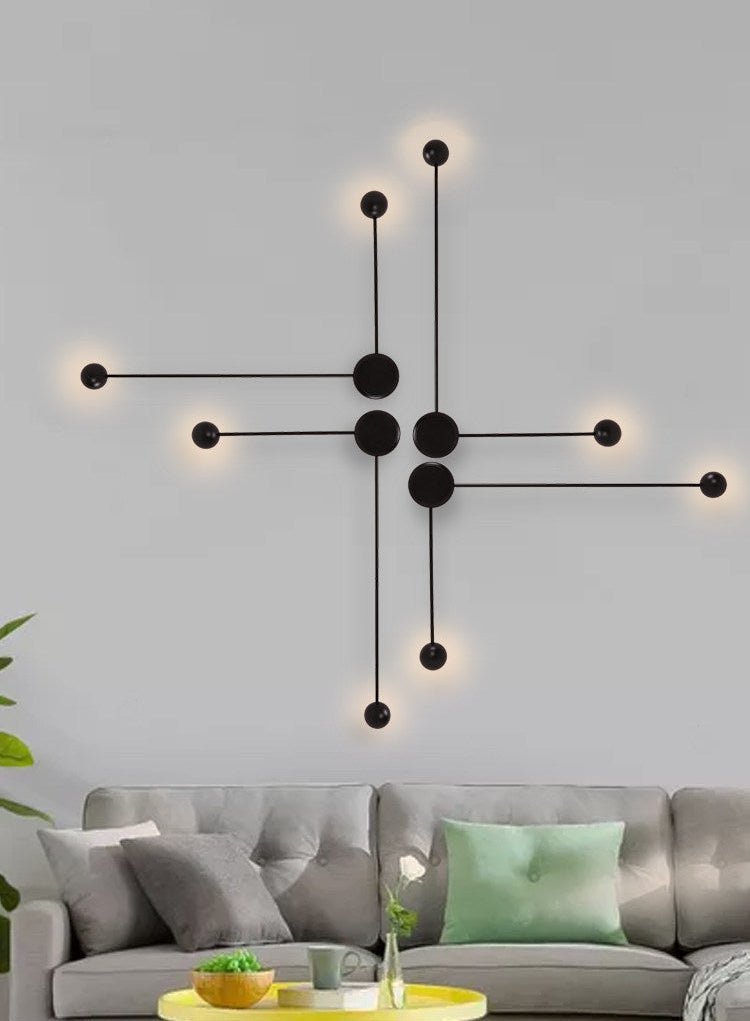 Esfera aplique de pared con tallo y LED